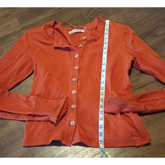 Free People Its On Cardigan Burnt Orange Size M - Picture 6 of 9